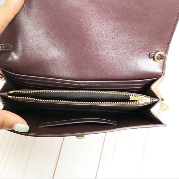 Coach Turnlock Chain Crossbody Fold Over Handbag - Picture 3 of 4